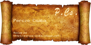 Percze Csaba névjegykártya